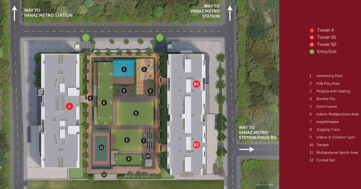 Solitaire Kothrud site plan and master layout